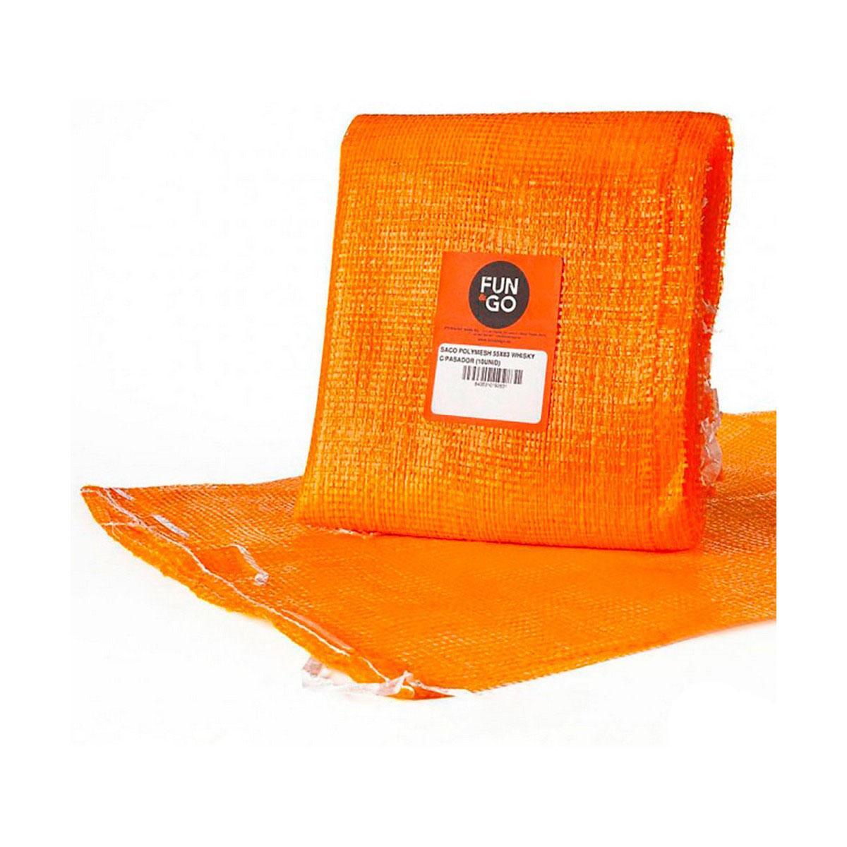 sæk (sack) Fun&Go Polymesh Orange 55 x 83 cm (10 enheder)