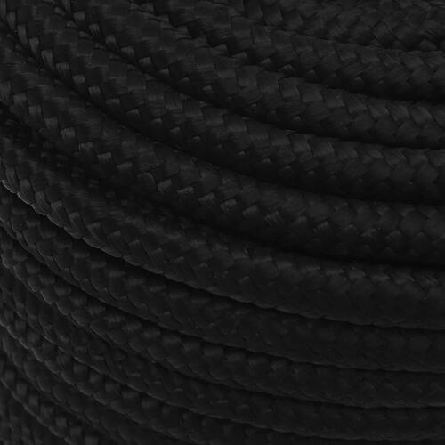 Arbejdsreb 14 mm 250 m polyester sort