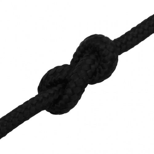 Arbejdsreb 8 mm - 500 m polyester, sort