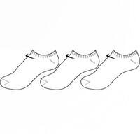 Sport ankelstrømper Nike SX2554 101 Hvid/Sort 42-46