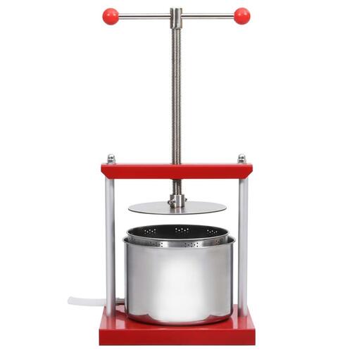 Frugt- og vinpresser 6 l rustfrit stål