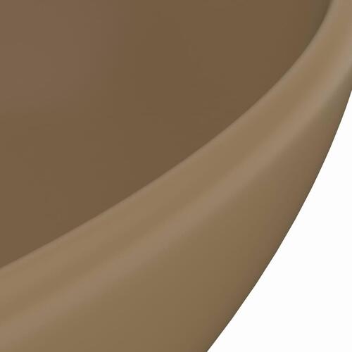 Luksuriøs håndvask 40x33 cm keramisk oval mat cremefarvet