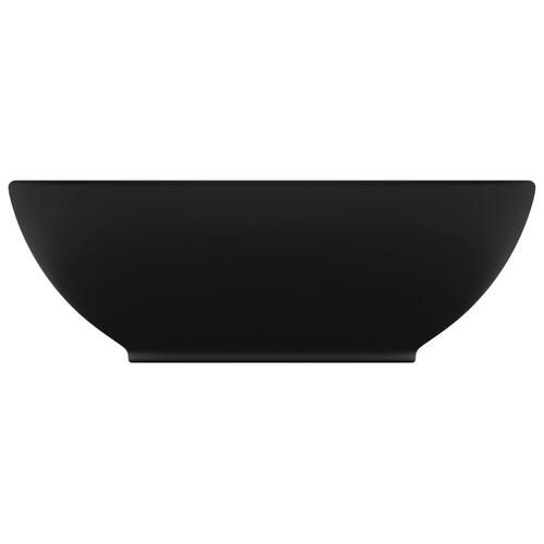 Luksuriøs håndvask 40x33 cm keramisk oval mat sort