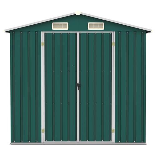 Haveskur 205x129x183 cm galvaniseret stål grøn