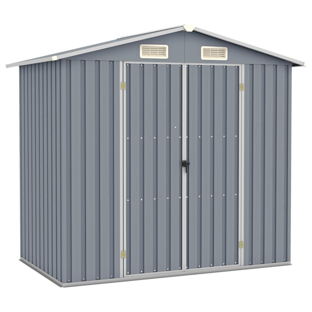 Haveskur 205x129x183 cm galvaniseret stål grå