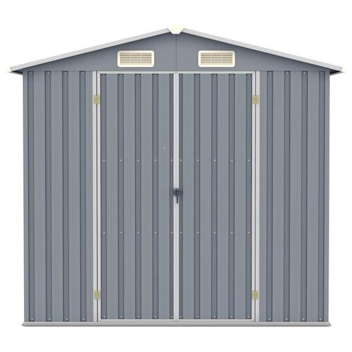 Haveskur 205x129x183 cm galvaniseret stål grå