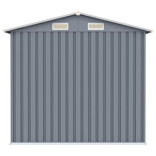 Haveskur 205x129x183 cm galvaniseret stål grå