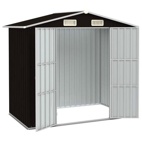 Haveskur 205x129x183 cm galvaniseret stål brun