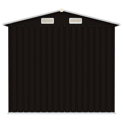 Haveskur 205x129x183 cm galvaniseret stål brun