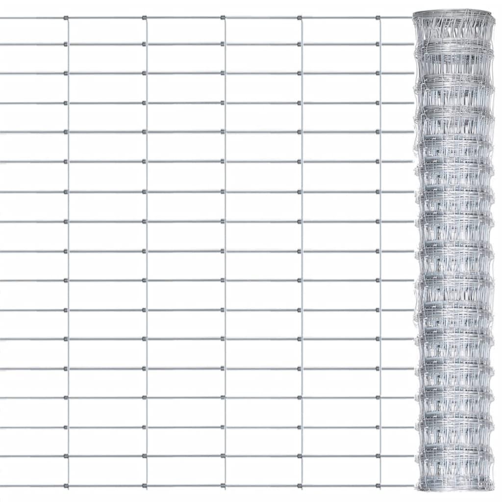 Havehegn 50x0,8 m galvaniseret stål sølvfarvet