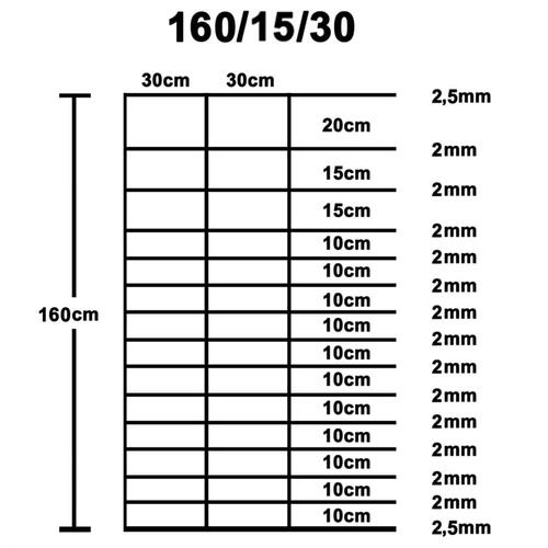 Havehegn 50x1,6 m galvaniseret stål sølvfarvet