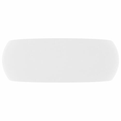 Luksuriøs håndvask 40x15 cm rund keramisk mat hvid