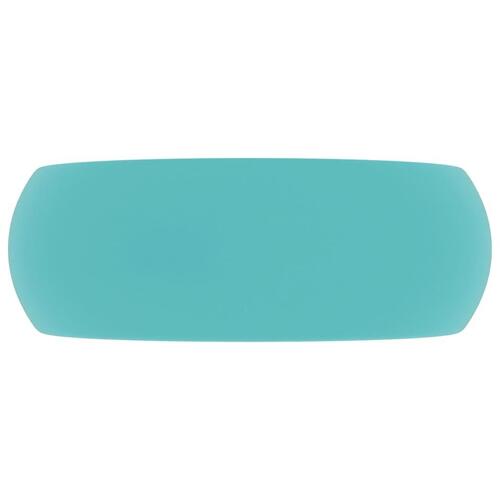 Luksuriøs håndvask 40x15 cm rund keramik mat lysegrøn