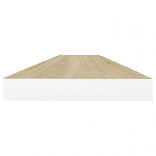 Svævehylder 4 stk. 90x23,5x3,8 cm MDF egetræsfarve og hvid
