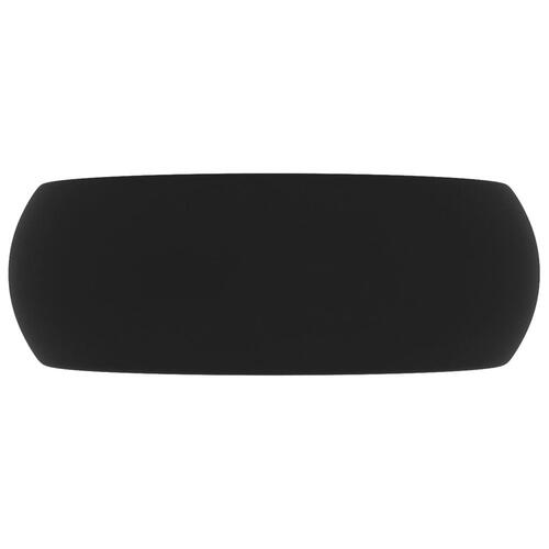 Luksuriøs håndvask 40x15 cm rund keramik mat sort