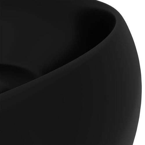 Luksuriøs håndvask 40x15 cm rund keramik mat sort