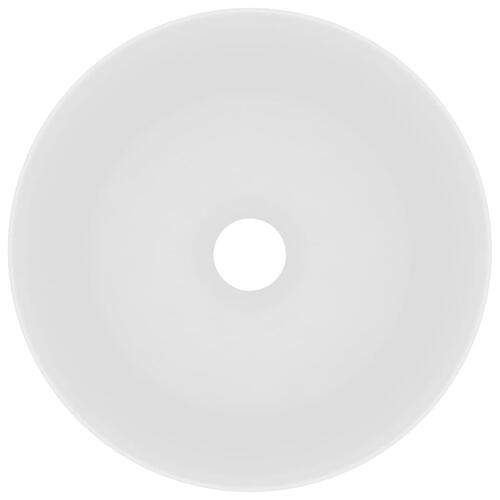 Luksuriøs håndvask 40x15 cm rund keramisk mat hvid