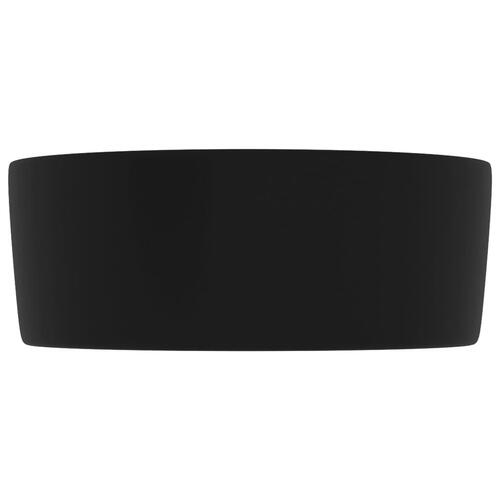 Luksuriøs håndvask 40x15 cm rund keramik mat sort