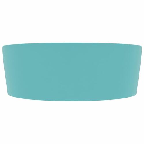 Luksuriøs håndvask med overløb 36x13 cm keramik mat lysegrøn