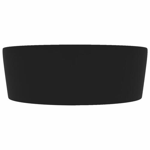 Luksuriøs håndvask med overløb 36x13 cm keramik mat sort