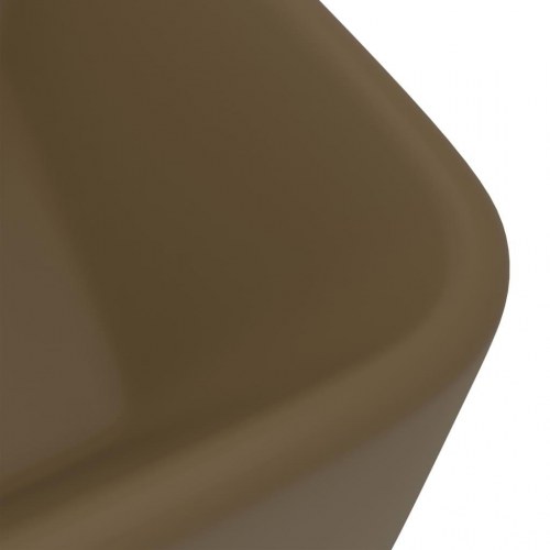Håndvask i keramik 41 x 30 x 12 cm - mat cremefarvet