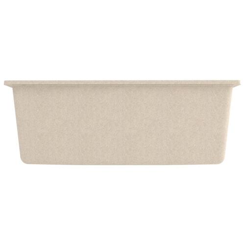 Køkkenvask med overløbshul granit beige