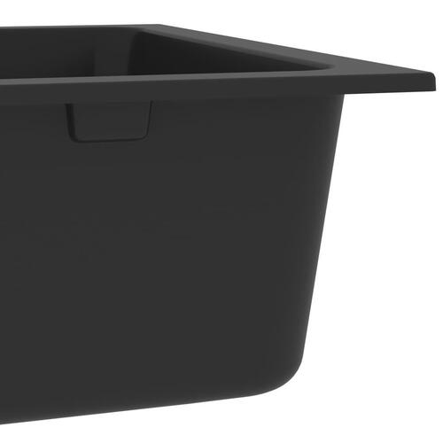 Køkkenvask sort 760x480x184 mm granit