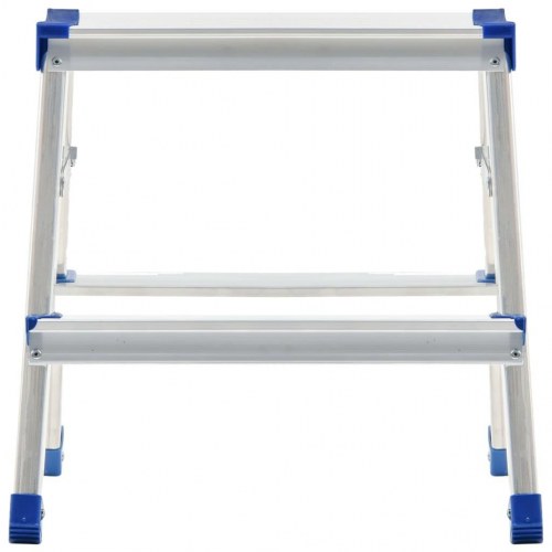 Dobbeltsidet trappestige 2 trin 44 cm aluminium