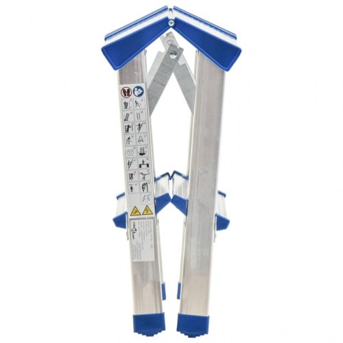 Dobbeltsidet trappestige 2 trin 44 cm aluminium