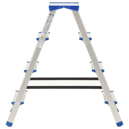 Dobbeltsidet trappestige 4 trin 90 cm aluminium