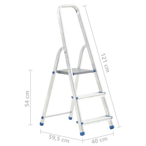Trappestige 3 trin 150 kg aluminium