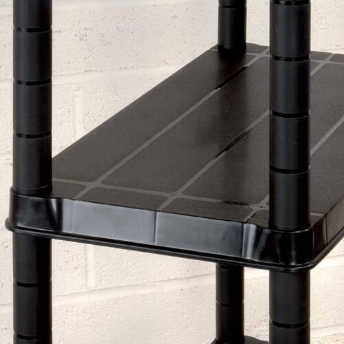 Opbevaringsreol 4 hylder 61x30,5x130 cm plastik sort