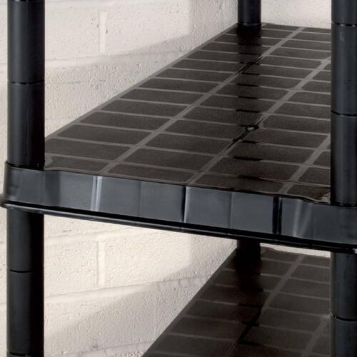Opbevaringsreol 5 hylder 91,5x45,7x185 cm plastik sort