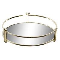 Snack bakke 21,5 x 21,5 x 5,5 cm Spejl Gylden Metal Glam