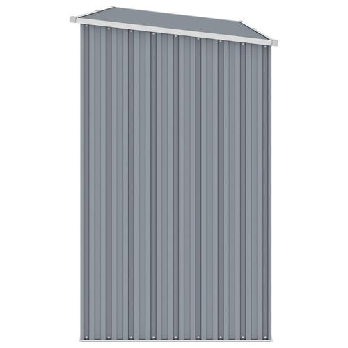 Brændeskur 245x98x159 cm galvaniseret stål grå