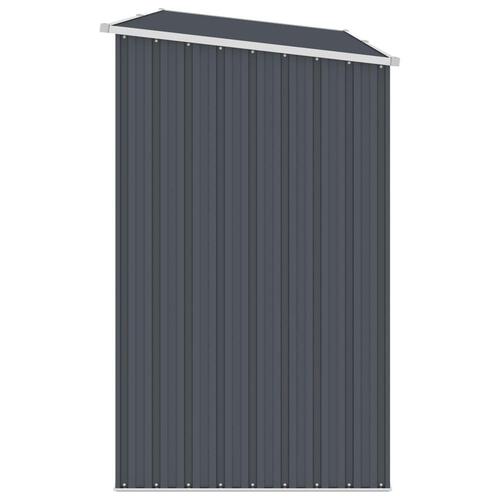 Brændeskur 245x98x159 cm galvaniseret stål antracitgrå