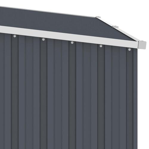 Brændeskur 245x98x159 cm galvaniseret stål antracitgrå