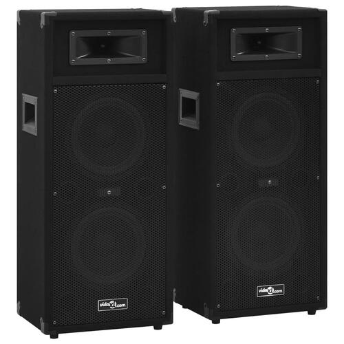 Professionelle hi-fi-højtalere 2 stk. 1000 W sort