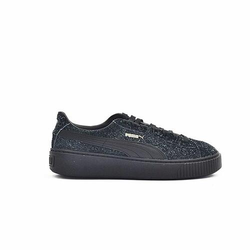 Sportssneakers til damer Puma Suede Platform Eletal Sort 40