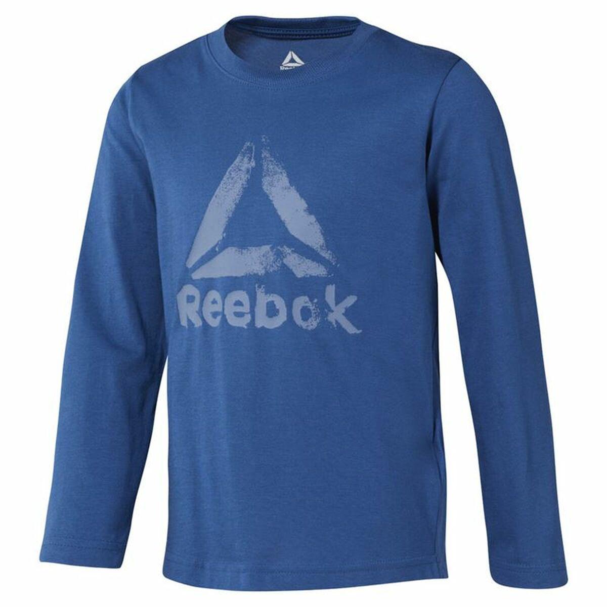 Langærmet T-shirt til Børn Reebok Boys Training Essentials Blå 10-12 år