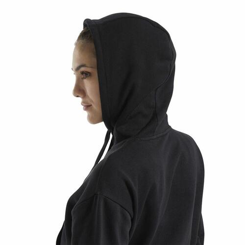 Hættetrøje til Kvinde Reebok Sportswear Cropped Sort L