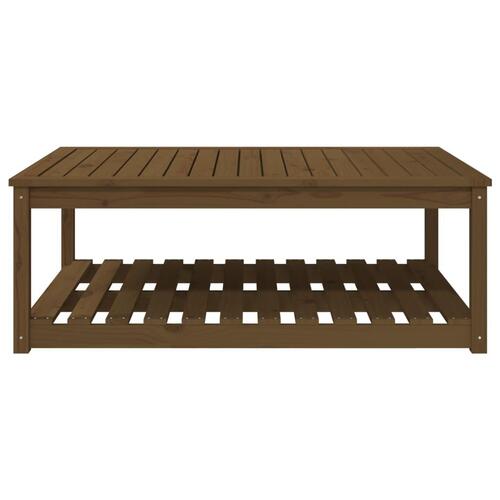 Havebord 121x82,5x45 cm massivt fyrretræ gyldenbrun