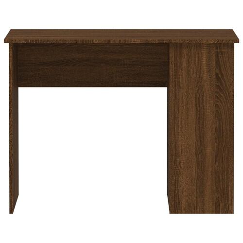 Skrivebord 100x55x75 cm konstrueret træ brun egetræsfarve