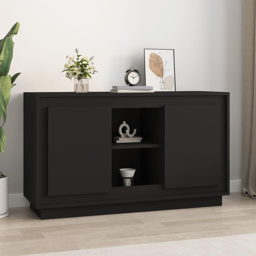 Skænk 102x35x60 cm konstrueret træ sort