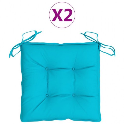 Stolehynder 2 stk. 50x50x7 cm oxfordstof turkis