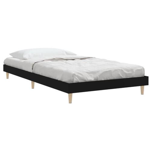 Sengeramme 100x200 cm konstrueret træ sort
