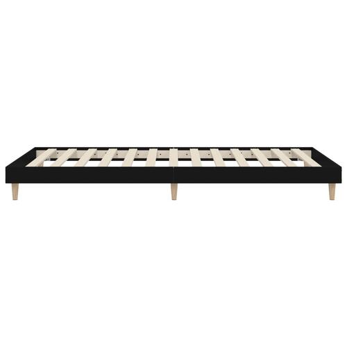 Sengeramme 100x200 cm konstrueret træ sort