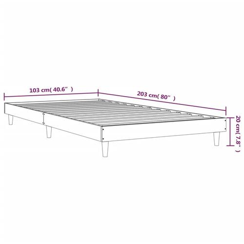 Sengeramme 100x200 cm konstrueret træ sort