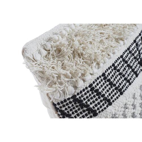 Pude Sort Beige 45 x 10 x 45 cm Boho