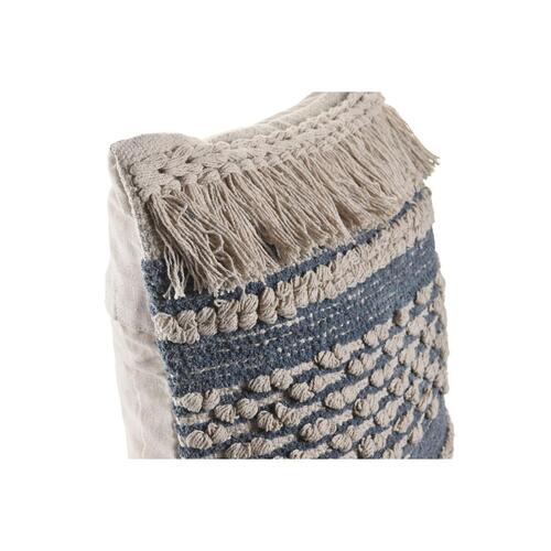 Pude Blå 45 x 10 x 45 cm Hvid Boho